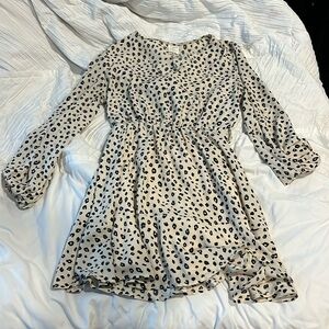 White and Black Polka Dot Dress Size M brand By Together